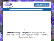 Tablet Screenshot of olindacountrycottages.com